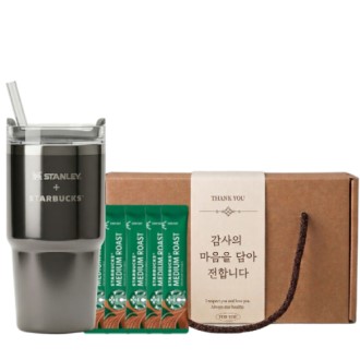 스타벅스 SS 스탠리 시그니처 켄처 591ml + 스타벅스 스틱커피 + 기프트박스 스타벅스 SS 스탠리 시그니처 켄처 591ml + 스타벅스 스틱커피 + 기프트박스