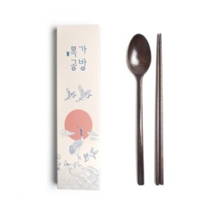 목가공방 국내 옻칠 흑당 소담 수저 1인 선물세트