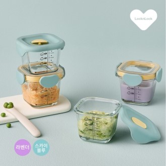 락앤락 디어 이유식 정사각260ML 4P합세트 락앤락 디어 이유식 정사각260ML 4P합세트
