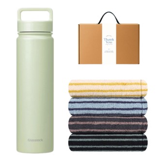 글라스락 스포티 핸들 텀블러 700ml 송월 스트라이프 호텔 핸드타월 기프트박스 선물세트 글라스락 스포티 핸들 텀블러 700ml 송월 스트라이프 호텔 핸드타월 기프트박스 선물세트