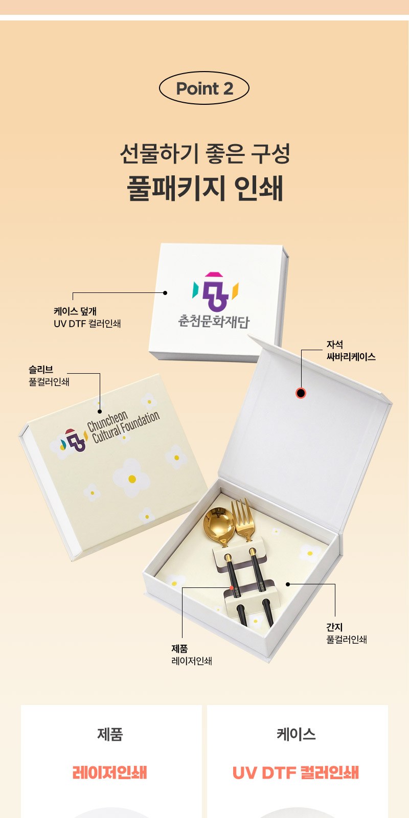 티타늄 골드 디저트 굿즈 스푼포크세트 상세 이미지