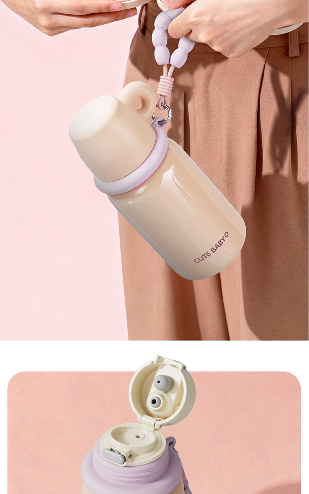 CL275 에코라이프 여행 산책용 미니멀 스타일 컴팩트 미니 키링 텀블러 상세 이미지