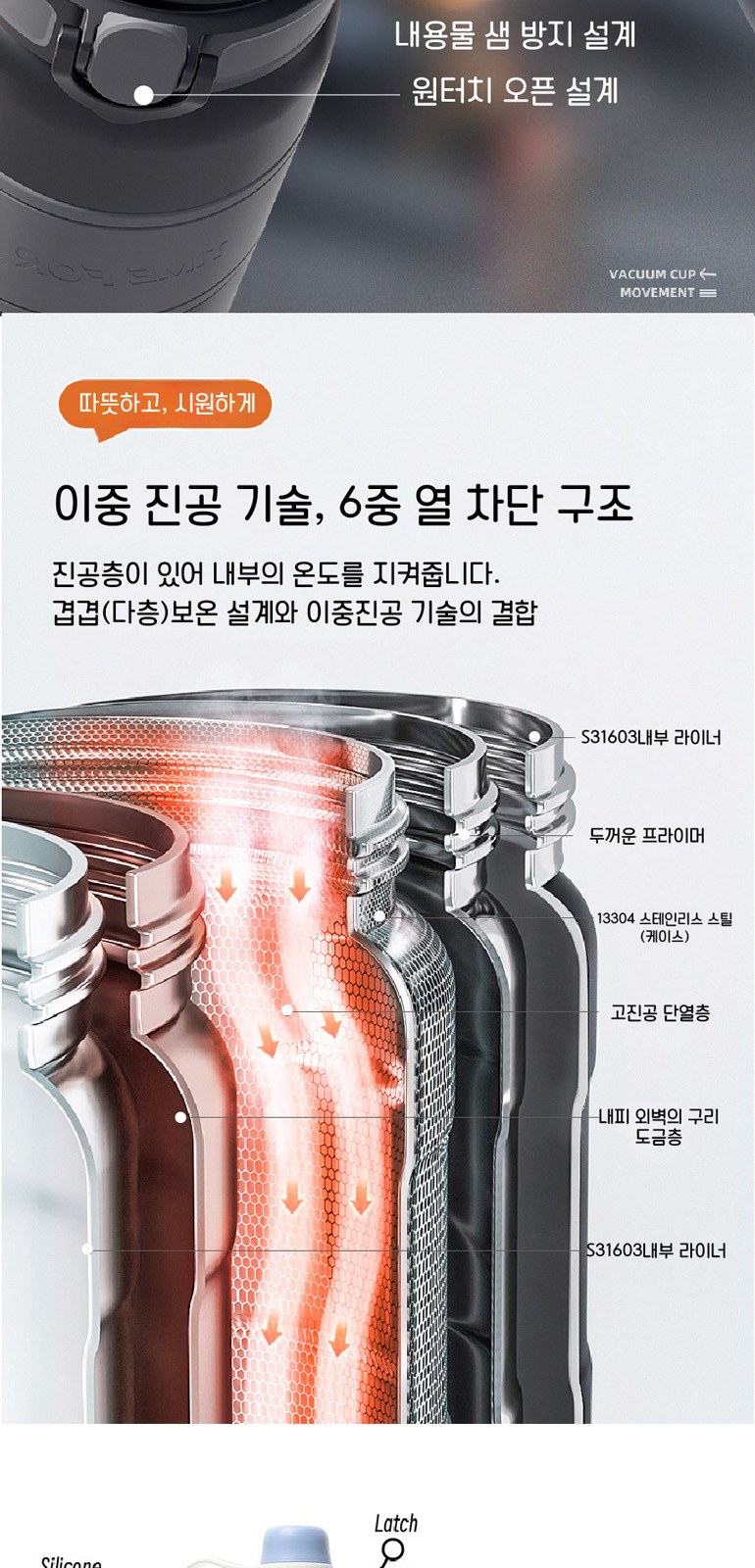 바블로브 보온보냉 대용량 스텐텀블러 트라이탄 보틀 3종 선물세트 TTB1880 상세 이미지
