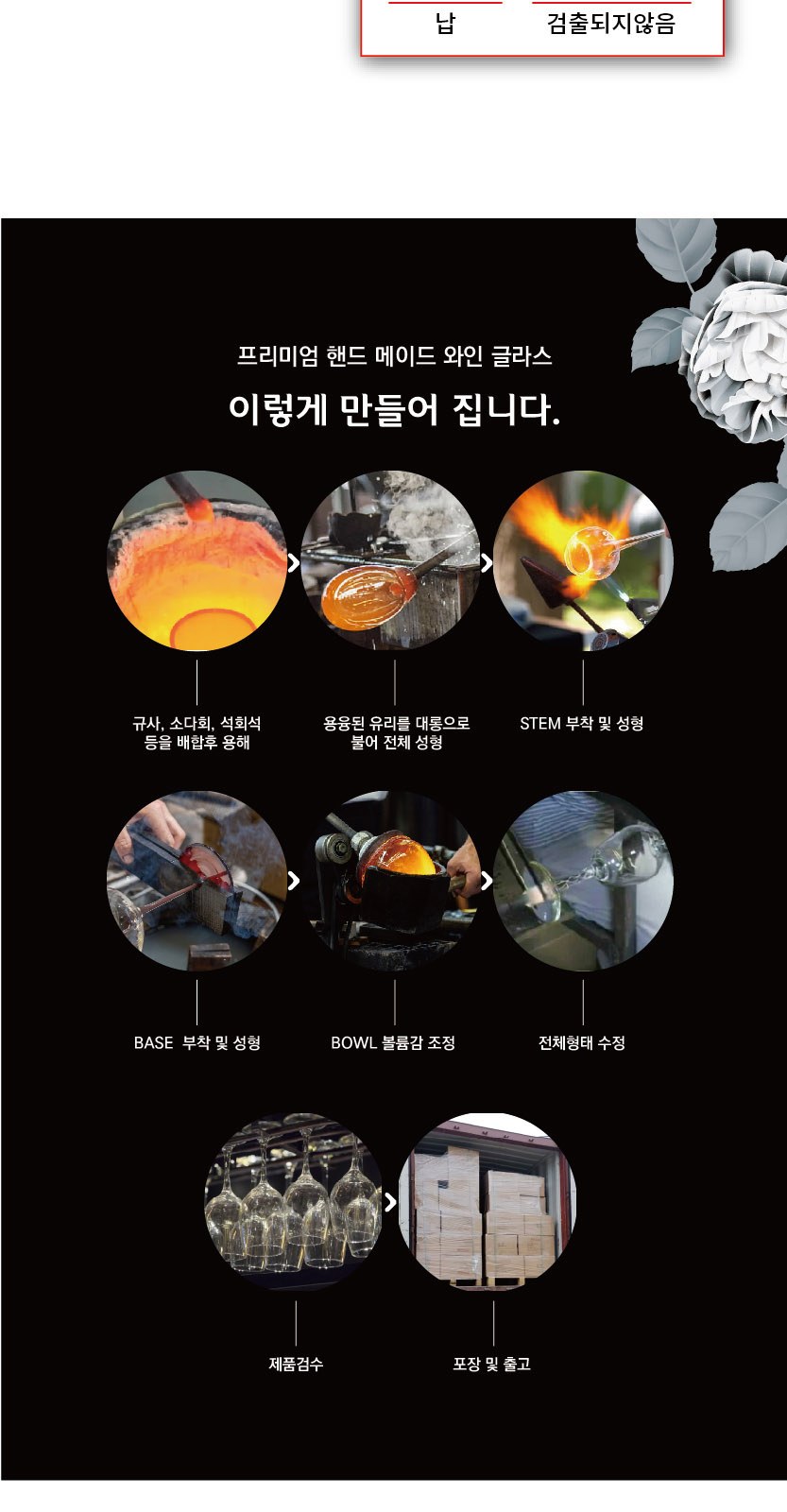 [분리라벨] 핸드메이드 수제 레드타이 와인잔 630ml 1세트(2p) 상세 이미지