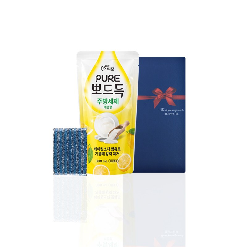 알뜰하게담은 세제세트11호(피죤퓨어뽀드득리필1P+수세미1P) 상세 이미지